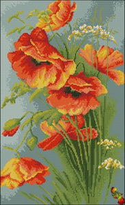 Meadow poppy DIY Bead Embroidery kit