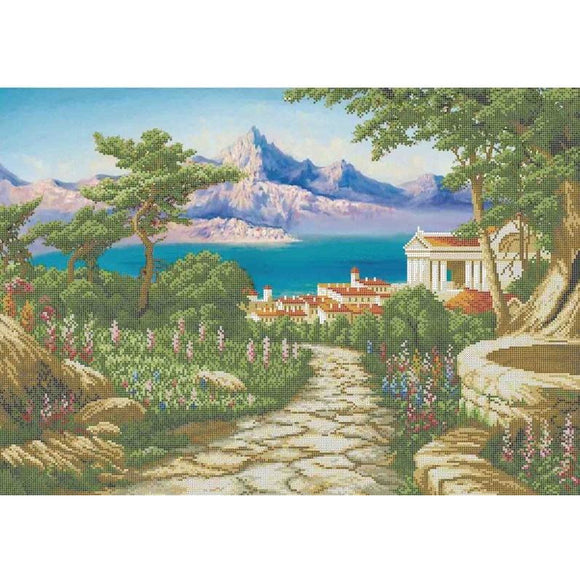 Bead Embroidery Kit CITY BY THE SEA beads - Marlena.shop