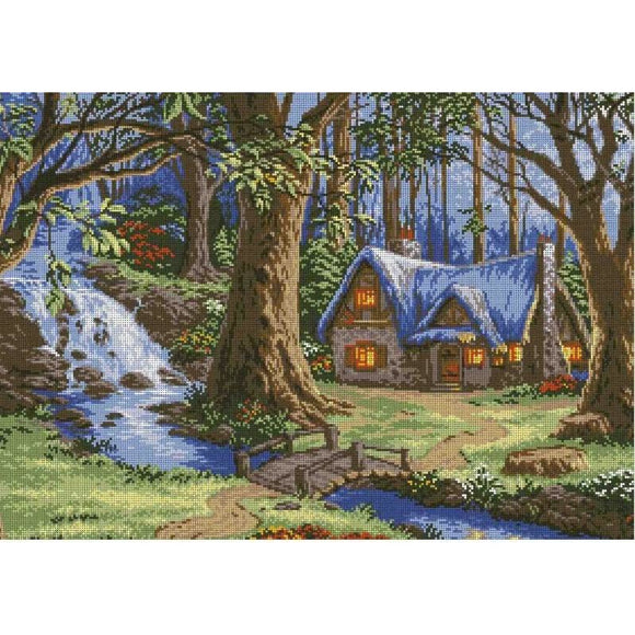 Bead Embroidery Kit house by the stream beads - Marlena.shop