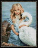 Bead Embroidery Kit baby girl with goose