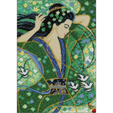 Bead Embroidery Kit Needlepoint Beading Asia woman geisha - Marlena.shop