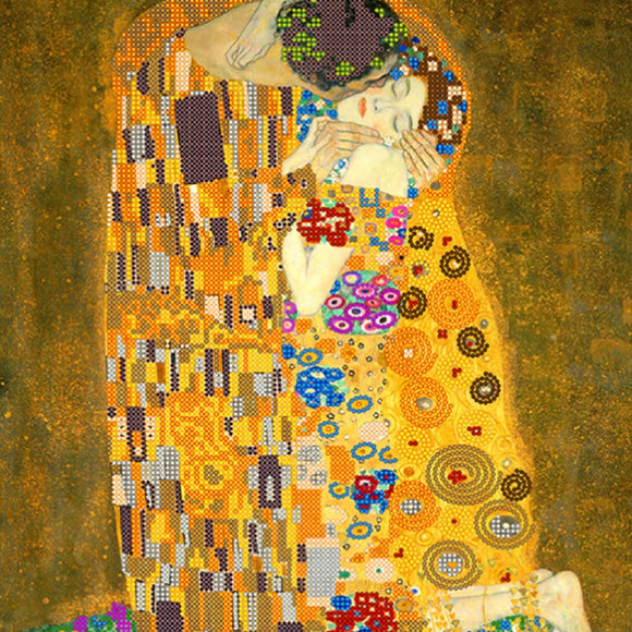 3D bead picture DIY Bead Embroidery Kit Kiss by Gustav Klimt - Marlena.shop