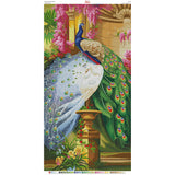 Beads cross stitch Stamped pattern DIY beading kit Peacock - Marlena.shop