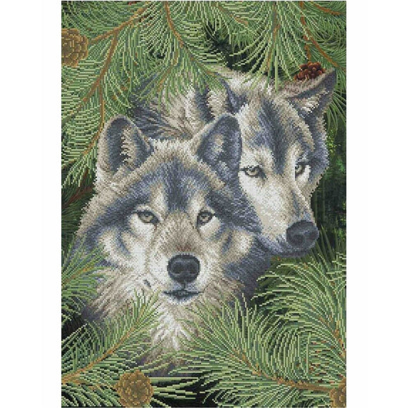 BIG picture DIY Bead Embroidery WOLVES - Marlena.shop