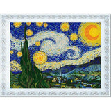 Bead embroidery kit DIY The Starry Night Vincent van Gogh - Marlena.shop