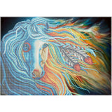 BIG 3d Bead Embroidery Kit rainbow horse - Marlena.shop