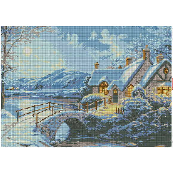 Bead Embroidery Kit Winter beaded cross stitch - Marlena.shop