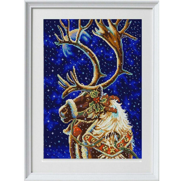 DIY Bead Embroidery Kit christmas deer - Marlena.shop