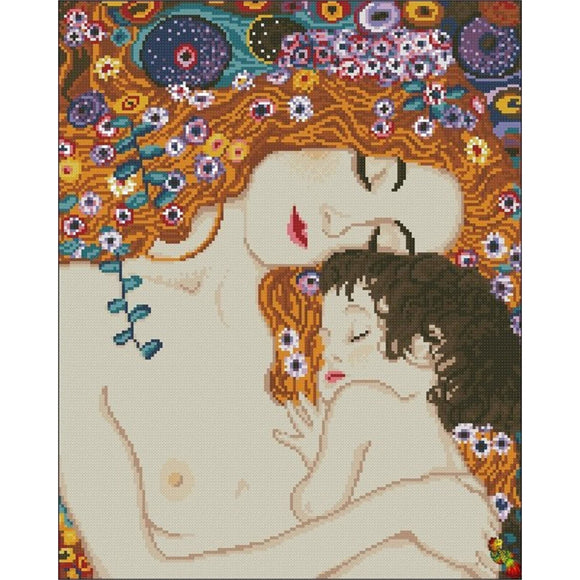 DIY Bead Embroidery Kit Gustav Klimt Motherhood - Marlena.shop