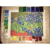 Bead embroidery kit Irises by Vincent van Gogh DIY embroidery - Marlena.shop