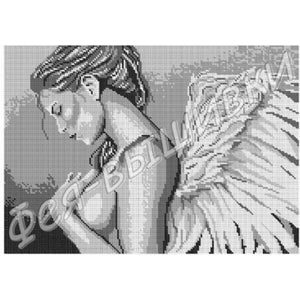 DIY picture, Bead Embroidery Kit angel-woman - Marlena.shop