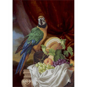 DIY Bead Embroidery Kit Needlepoint Beading PARROT - Marlena.shop