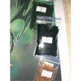 Bead Embroidery Kit Needlepoint Celtic Green Dragon - Marlena.shop