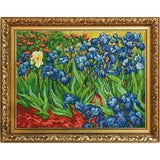 Bead embroidery kit Irises by Vincent van Gogh DIY embroidery - Marlena.shop