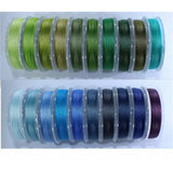 Threads for embroidery with beads, 1 set - 100 pcs 10000 meters, beading threads mix, colored threads - Marlena.shop