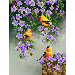 DIY Bead Embroidery Kit BIRDS IN A garden - Marlena.shop