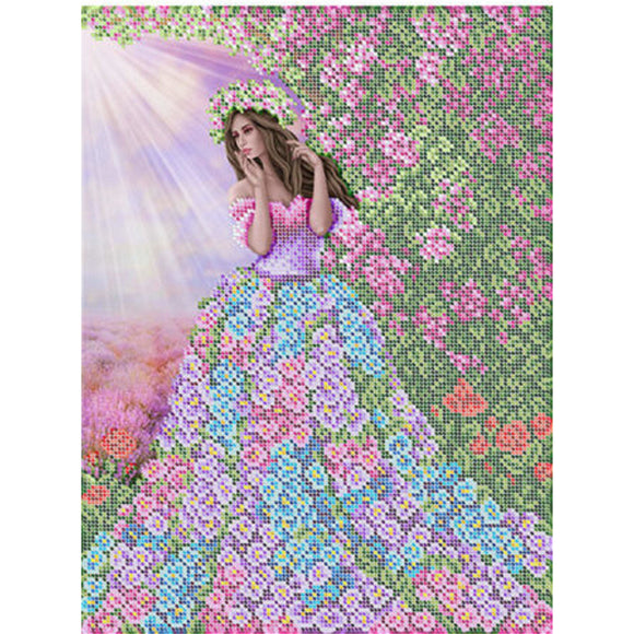 bead picture DIY Bead Embroidery Woman Spring - Marlena.shop