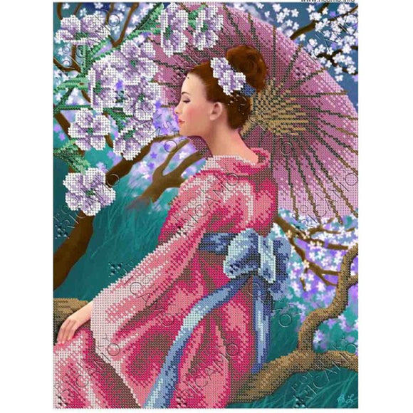 Bead Embroidery Kit woman japan EAST geisha, - Marlena.shop