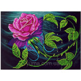 Bead embroidery kit Rose beads needlepoint - Marlena.shop