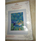 Bead Embroidery Kit Needlepoint craft set Peacocks - Marlena.shop