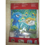 Bead Embroidery Kit Needlepoint craft set Peacocks - Marlena.shop