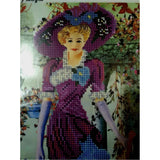 DIY Bead Embroidery Kit pocture victorian era lady - Marlena.shop