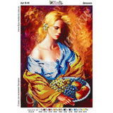 Bead Embroidery Kit DIY picture Needlepoint Lady Woman - Marlena.shop