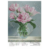 Flowers peony Wall Art Bead Embroidery Kit DIY Craft Kit - Marlena.shop