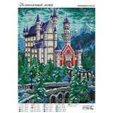 BIG picture DIY Bead Embroidery Kit castle landscape Neuschwanstein - Marlena.shop