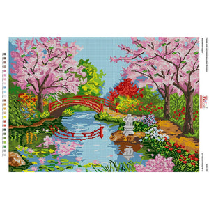 DIY Bead Embroidery Kit Japanese Garden - Marlena.shop