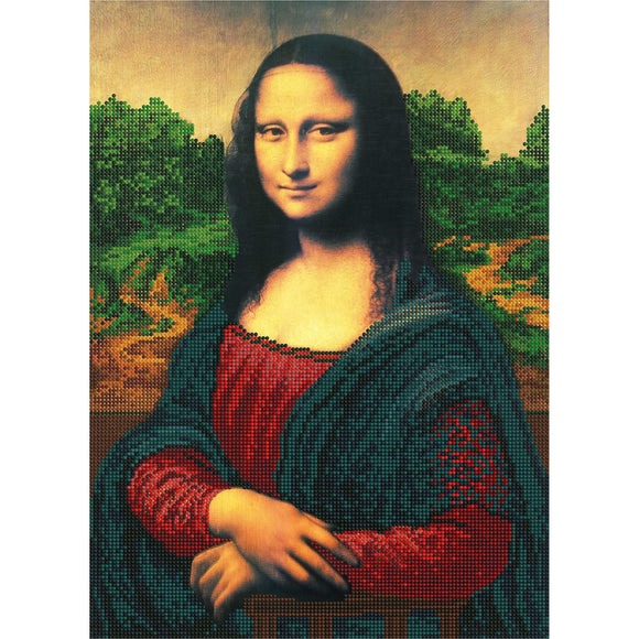 Bead Embroidery Kit, Mona Lisa by Leonardo Da Vinci, beadwork - Marlena.shop