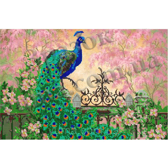 Bead picture peacock DIY Bead Embroidery Kit - Marlena.shop