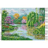 Bead Embroidery Kit beadwork beads landscape spring river - Marlena.shop