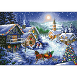 Bead Embroidery Kit DIY BIG picture Needlepoint Winter - Marlena.shop