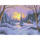 Bead Embroidery Kit DIY BIG Bead picture Winter morning pictures - Marlena.shop