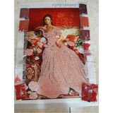 Bead Embroidery Kit 3d DIY picture Needlepoint Beading Lady woman in red - Marlena.shop