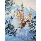 Bead Embroidery Kit Winter Neuschwanstein Castle DIY - Marlena.shop