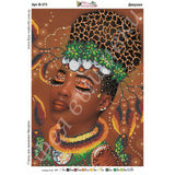 Bead Embroidery Kit, Needlepoint Beading, Africa Woman - Marlena.shop