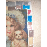 Bead Embroidery Kit Needlepoint Beading Baby Girl and Dog - Marlena.shop