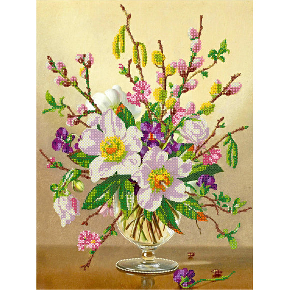 Bead embroidery kit Flowers BEAD picture - Marlena.shop