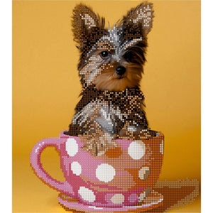 Bead Embroidery Kit DIY picture Yorkshire Terrier - Marlena.shop