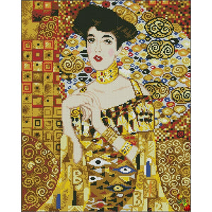 Bead Embroidery Kit, DIY Gustav Klimt " Golden Adele" - Marlena.shop