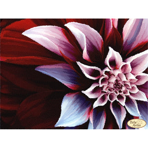 Embroidery bead Kit bordo flowers beadwork - Marlena.shop