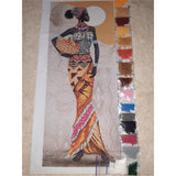 Bead Embroidery Kit Africa woman picture - Marlena.shop