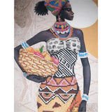 Bead Embroidery Kit Africa woman picture - Marlena.shop