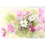 Bead embroidery kit bead picture DIY Cosmea flowers picture - Marlena.shop