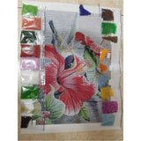 bead picture DIY Bead Embroidery Kit flower colibri - Marlena.shop