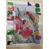 bead picture DIY Bead Embroidery Kit flower colibri - Marlena.shop