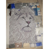 Bead Embroidery Kit Needlepoint Beading White Lion Animals - Marlena.shop