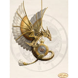 Set for Embroidery bead kit stork Steampunk. The Dragon Needlepoint. - Marlena.shop